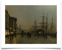 23 Grimshaw 04  400px-John_Atkinson_Grimshaw_-_Glasgow,_Saturday_Night - Carol Sparkes